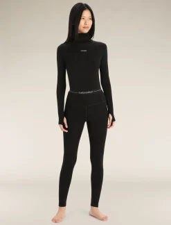 Clearance Icebreaker 260 Tech Merino High Rise Leggings Damen Black