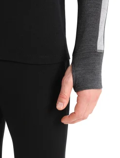 Best Sale Icebreaker 260 Zoneknit™ Merino Half-Zip-Langarmshirt Herren Jet Heather/Black