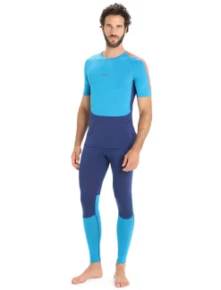 Best Sale Icebreaker 125 Zoneknit™ Merino Kurzarmshirt Herren Geo Blue/Royal Navy