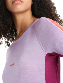 Best Sale Icebreaker 125 Zoneknit™ Merino Kurzarmshirt Damen Purple Gaze/Go Berry