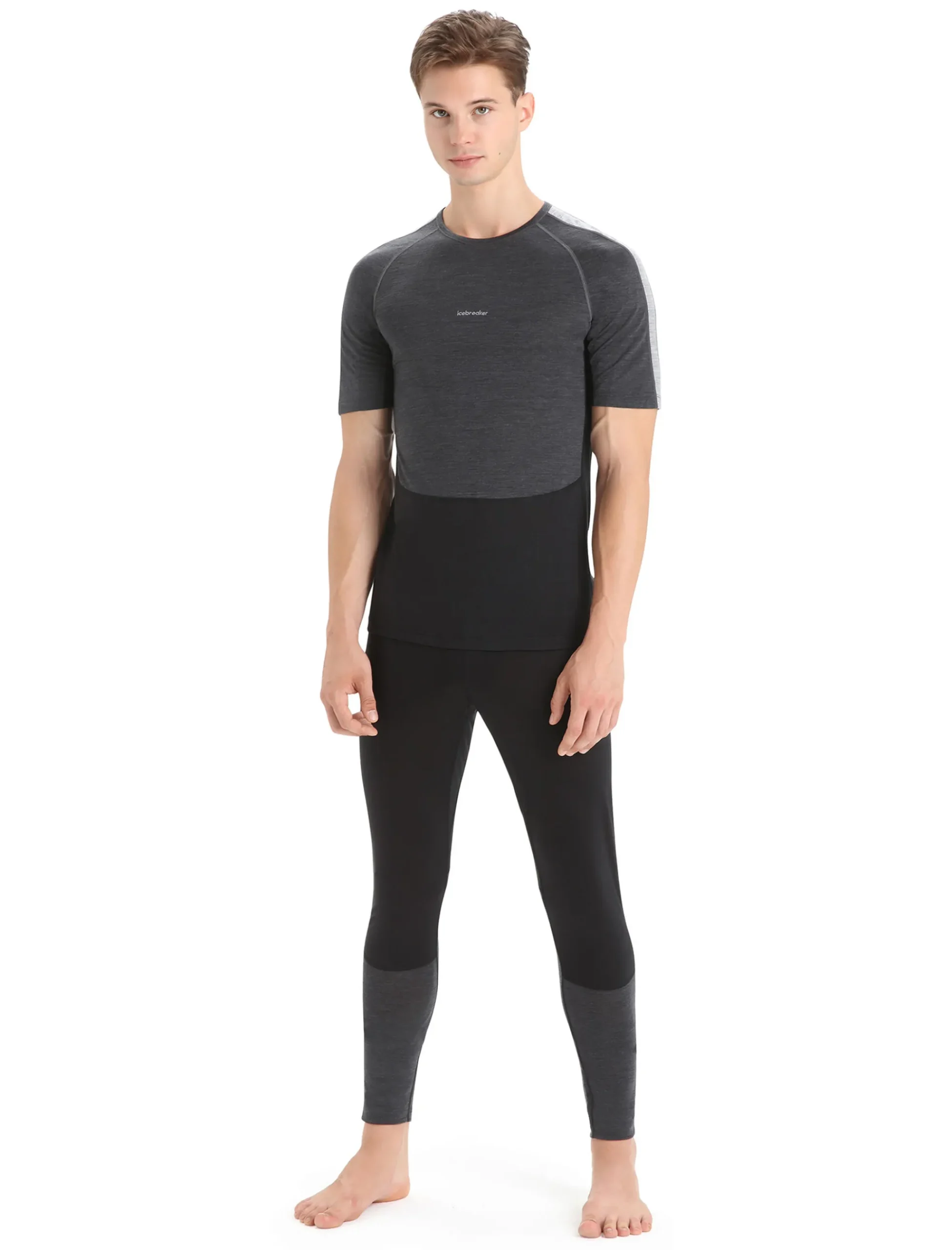 Store Icebreaker 125 Zoneknit™ Merino Kurzarmshirt Herren Jet Heather/Black