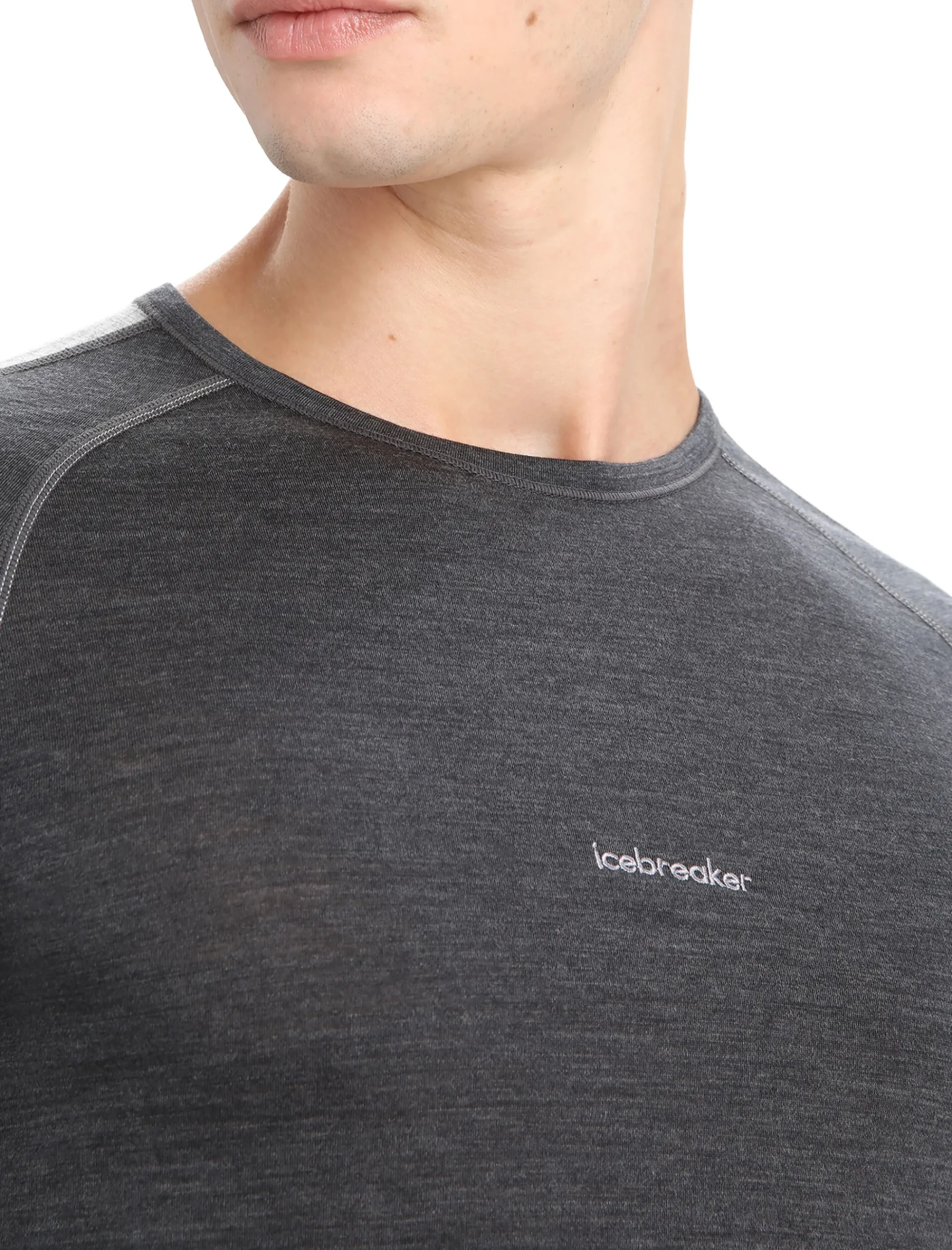 Store Icebreaker 125 Zoneknit™ Merino Kurzarmshirt Herren Jet Heather/Black