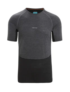 Store Icebreaker 125 Zoneknit™ Merino Kurzarmshirt Herren Jet Heather/Black