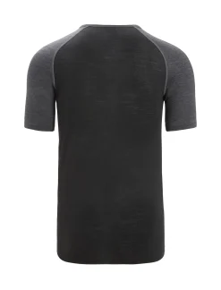 Store Icebreaker 125 Zoneknit™ Merino Kurzarmshirt Herren Jet Heather/Black