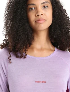 Discount Icebreaker 125 Zoneknit™ Merino Langarmshirt Damen Purple Gaze/Go Berry