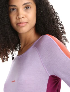 Discount Icebreaker 125 Zoneknit™ Merino Langarmshirt Damen Purple Gaze/Go Berry