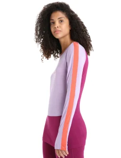 Discount Icebreaker 125 Zoneknit™ Merino Langarmshirt Damen Purple Gaze/Go Berry