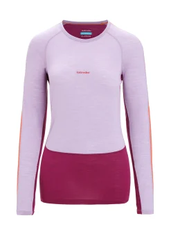 Discount Icebreaker 125 Zoneknit™ Merino Langarmshirt Damen Purple Gaze/Go Berry