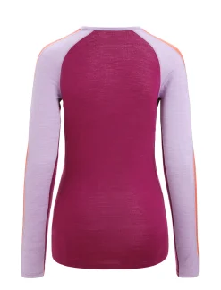 Discount Icebreaker 125 Zoneknit™ Merino Langarmshirt Damen Purple Gaze/Go Berry