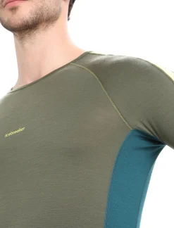 Clearance Icebreaker 200 Zoneknit™ Merino Langarmshirt Herren Loden/Green Glory