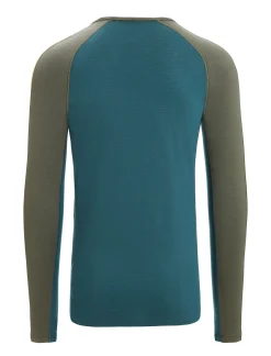Clearance Icebreaker 200 Zoneknit™ Merino Langarmshirt Herren Loden/Green Glory
