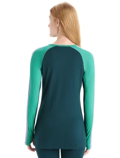 Cheap Icebreaker 200 Zoneknit™ Merino Langarmshirt Damen Fresh/Green Glory