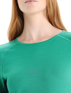 Cheap Icebreaker 200 Zoneknit™ Merino Langarmshirt Damen Fresh/Green Glory
