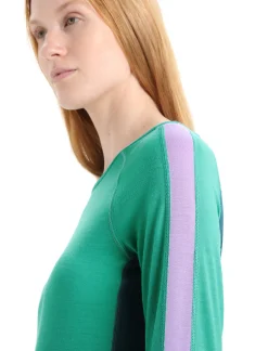 Cheap Icebreaker 200 Zoneknit™ Merino Langarmshirt Damen Fresh/Green Glory