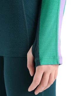 Cheap Icebreaker 200 Zoneknit™ Merino Langarmshirt Damen Fresh/Green Glory