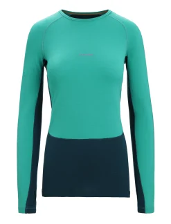 Cheap Icebreaker 200 Zoneknit™ Merino Langarmshirt Damen Fresh/Green Glory