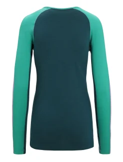 Cheap Icebreaker 200 Zoneknit™ Merino Langarmshirt Damen Fresh/Green Glory