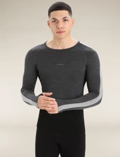 Flash Sale Icebreaker 200 Zoneknit™ Merino Langarmshirt Herren Jet Heather/Black