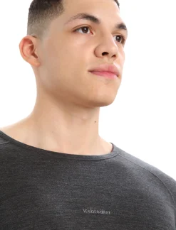 Flash Sale Icebreaker 200 Zoneknit™ Merino Langarmshirt Herren Jet Heather/Black