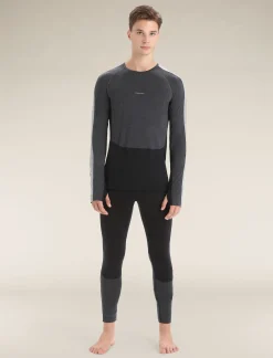 Hot Icebreaker 125 Zoneknit™ Merino Langarmshirt Herren Jet Heather/Black