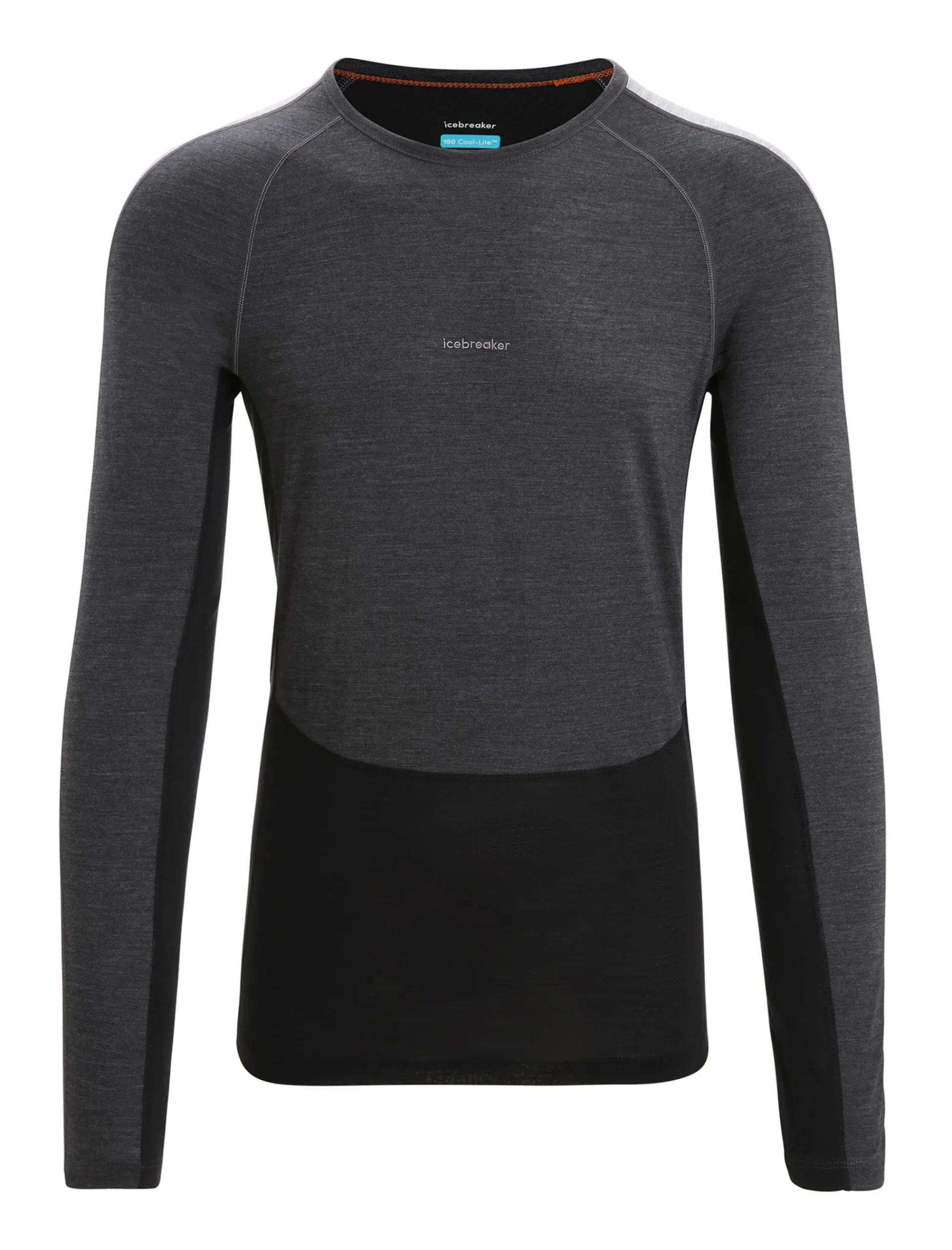 Hot Icebreaker 125 Zoneknit™ Merino Langarmshirt Herren Jet Heather/Black