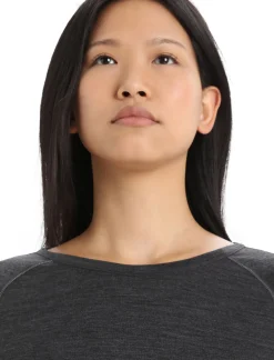 Outlet Icebreaker 200 Zoneknit™ Merino Langarmshirt Damen Jet Heather/Black