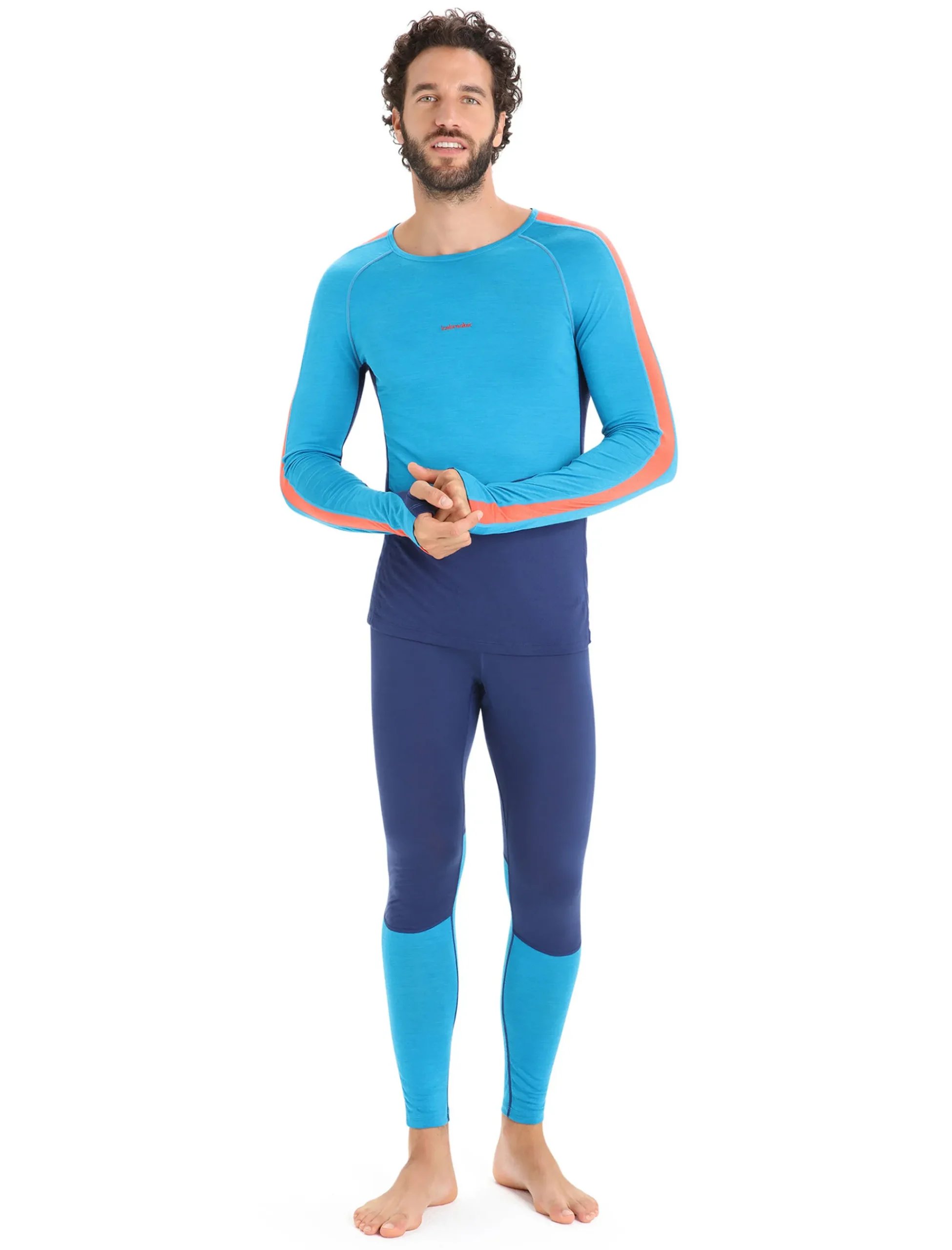 Flash Sale Icebreaker 125 Zoneknit™ Merino Langarmshirt Herren Geo Blue/Royal Navy