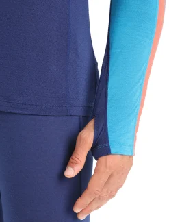 Flash Sale Icebreaker 125 Zoneknit™ Merino Langarmshirt Herren Geo Blue/Royal Navy