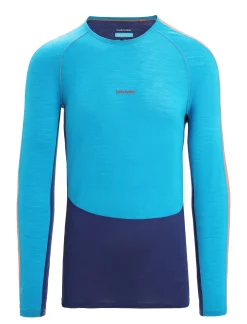Flash Sale Icebreaker 125 Zoneknit™ Merino Langarmshirt Herren Geo Blue/Royal Navy