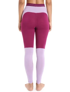 Clearance Icebreaker 125 Zoneknit™ Merino Leggings Damen Go Berry/Purple Gaze