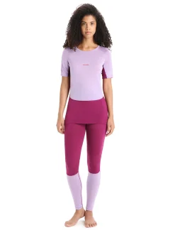 Clearance Icebreaker 125 Zoneknit™ Merino Leggings Damen Go Berry/Purple Gaze