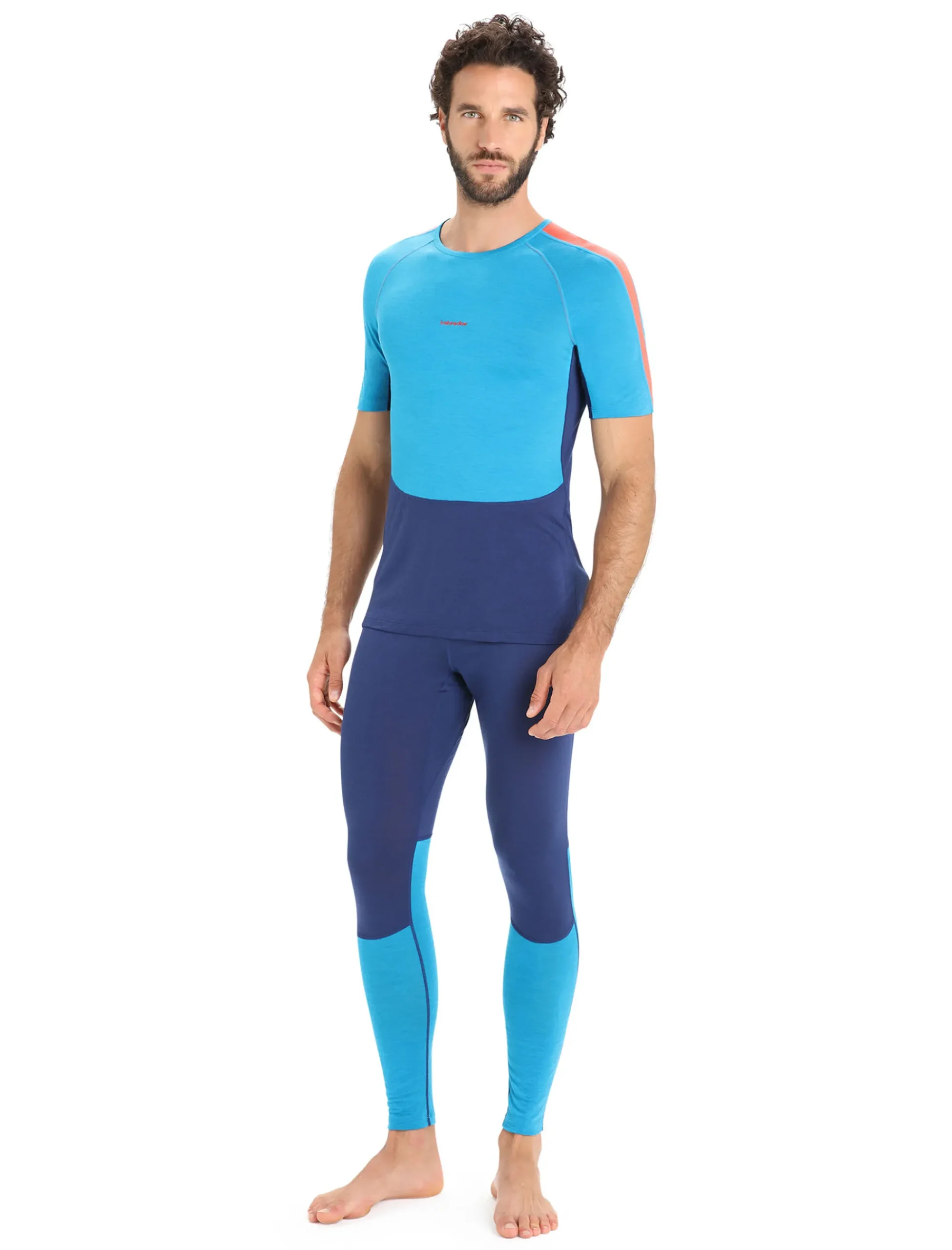 Outlet Icebreaker 125 Zoneknit™ Merino Leggings Herren Geo Blue/Royal Navy
