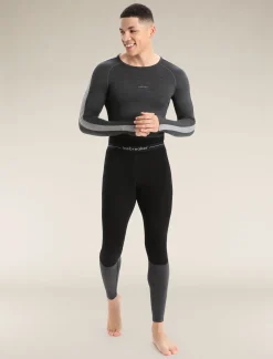 Online Icebreaker 200 Zoneknit™ Merino Leggings Herren Black/Jet Heather