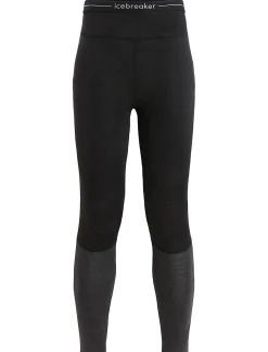 Fashion Icebreaker 125 Zoneknit™ Merino Leggings Damen Black/Jet Heather