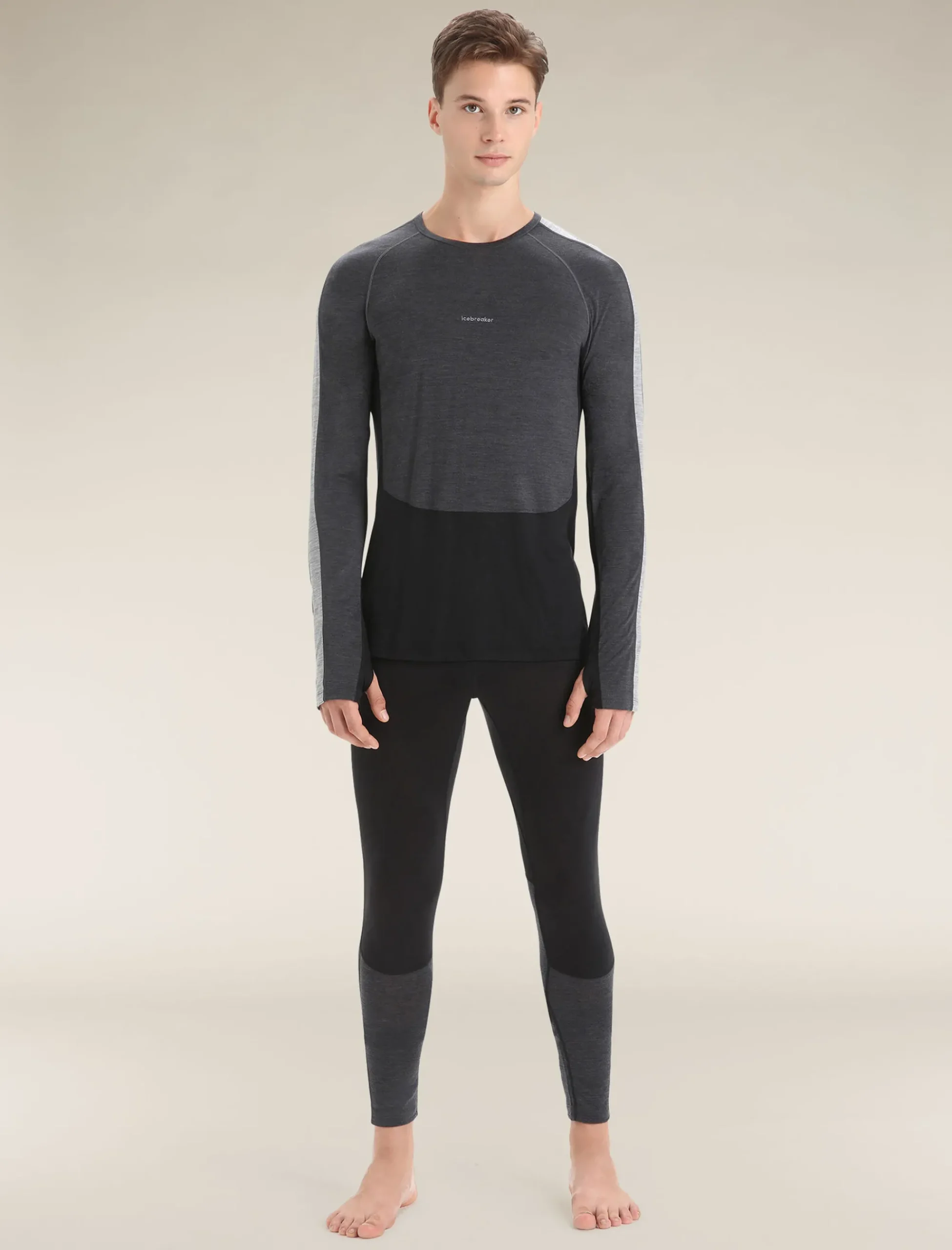 Store Icebreaker 125 Zoneknit™ Merino Leggings Herren Black/Jet Heather
