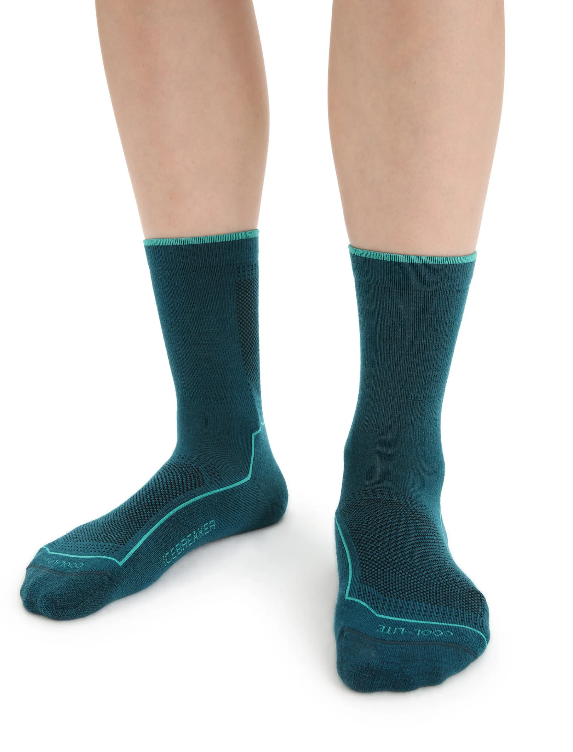 Hot Icebreaker Cool-Lite™ Merino Hike Socken 3/4 Crew Damen Green Glory/Fresh