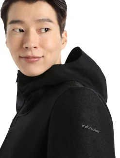 Store Icebreaker Gefilzte Merino Kapuzenjacke Herren Black