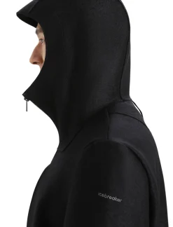 Store Icebreaker Gefilzte Merino Kapuzenjacke Herren Black