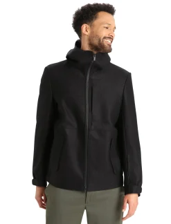 Store Icebreaker Gefilzte Merino Kapuzenjacke Herren Black
