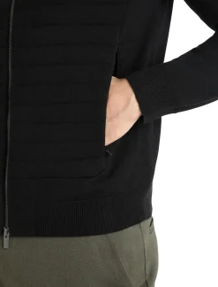 Cheap Icebreaker City Label Zoneknit™ Merino Insulated Knit Bomberjacke Herren Black