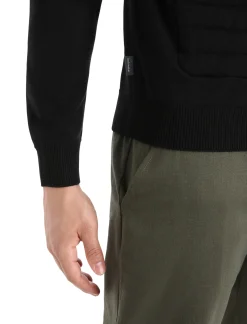 Cheap Icebreaker City Label Zoneknit™ Merino Insulated Knit Bomberjacke Herren Black