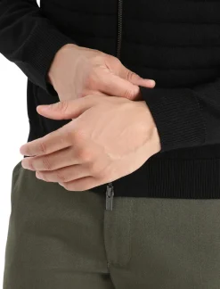 Cheap Icebreaker City Label Zoneknit™ Merino Insulated Knit Bomberjacke Herren Black