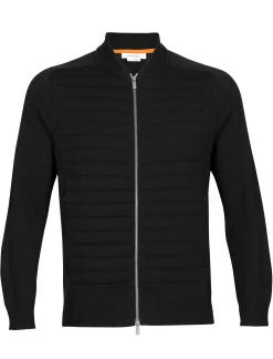 Cheap Icebreaker City Label Zoneknit™ Merino Insulated Knit Bomberjacke Herren Black