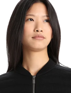 Shop Icebreaker City Label Zoneknit™ Merino Insulated Knit Bomberjacke Damen Black