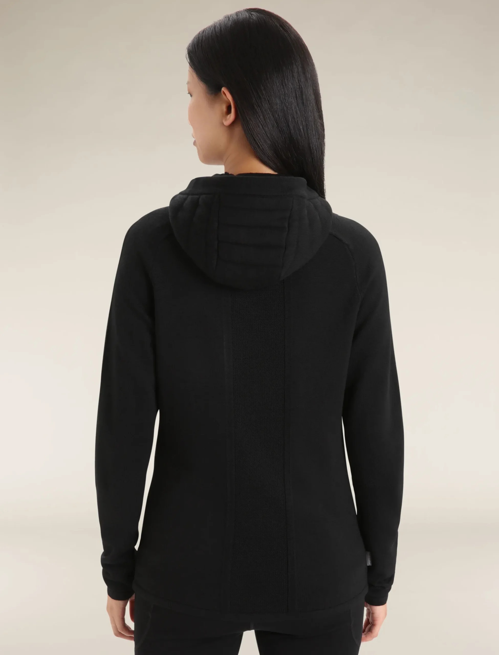 Cheap Icebreaker Isolierter Zoneknit™ Merino Zip-Hoodie Damen Black