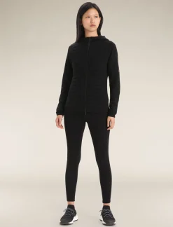 Cheap Icebreaker Isolierter Zoneknit™ Merino Zip-Hoodie Damen Black