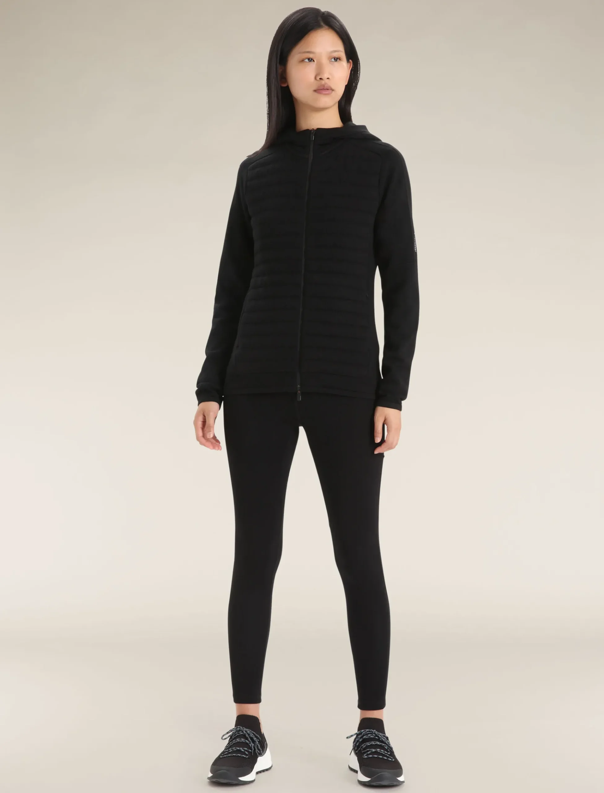 Cheap Icebreaker Isolierter Zoneknit™ Merino Zip-Hoodie Damen Black