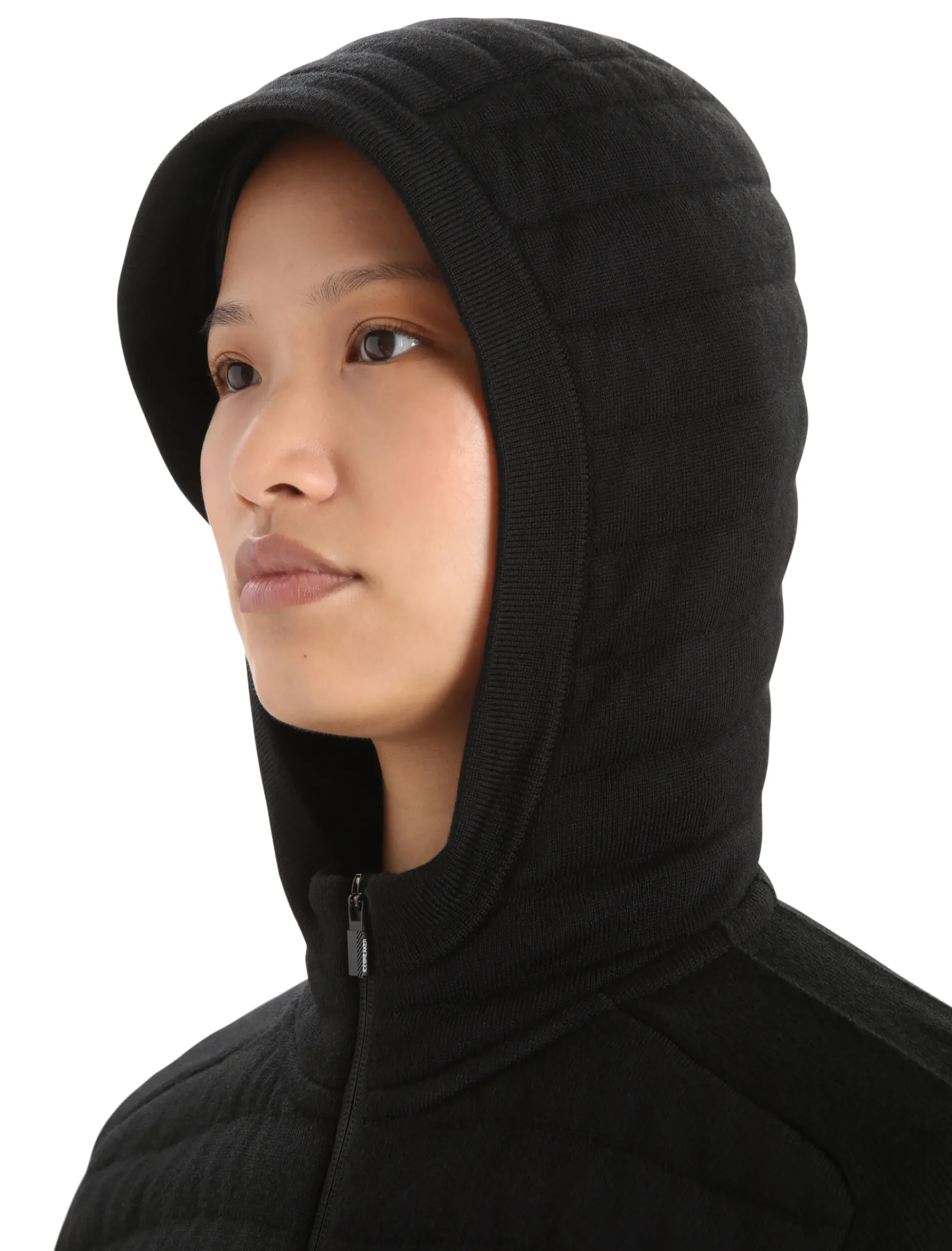 Cheap Icebreaker Isolierter Zoneknit™ Merino Zip-Hoodie Damen Black