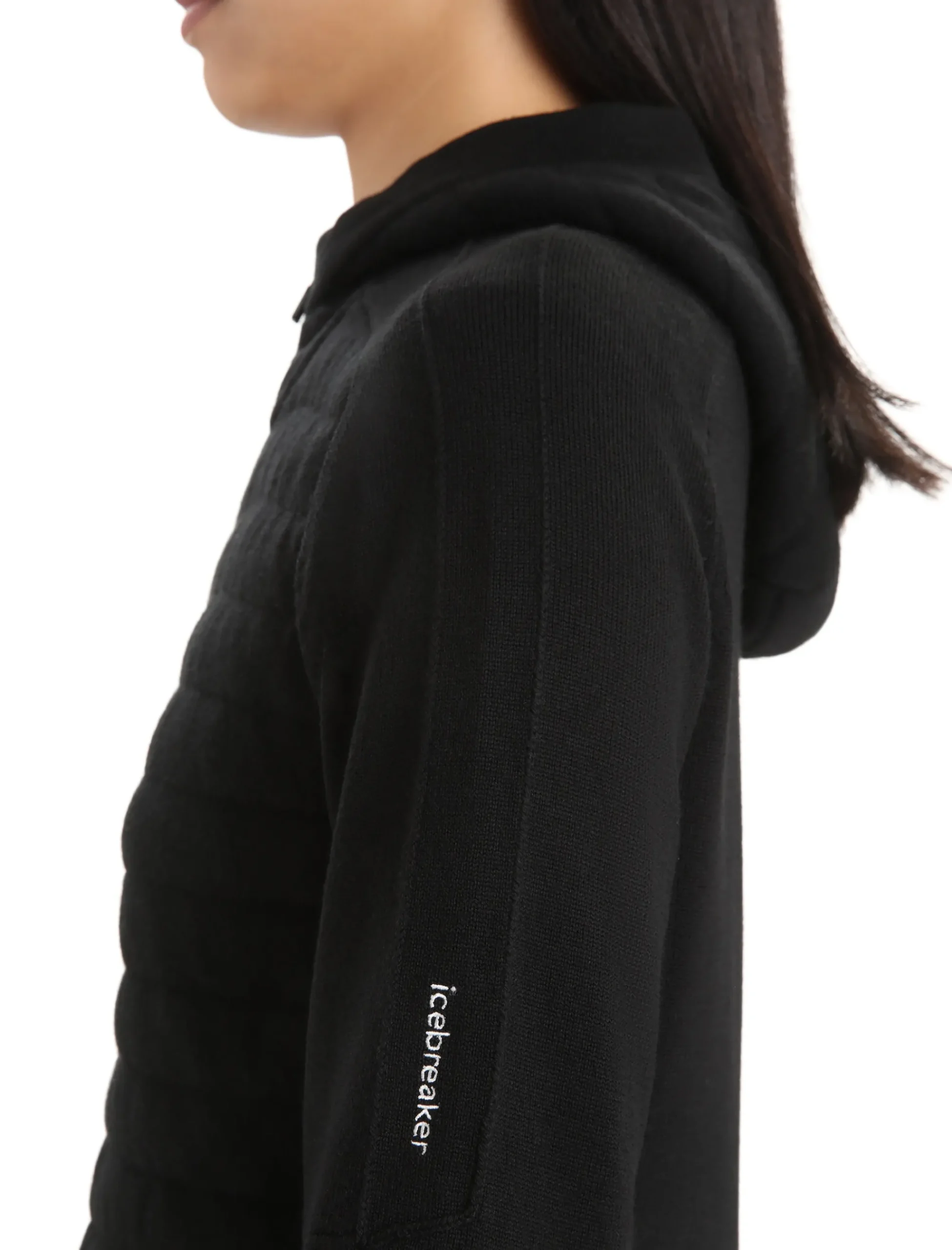 Cheap Icebreaker Isolierter Zoneknit™ Merino Zip-Hoodie Damen Black