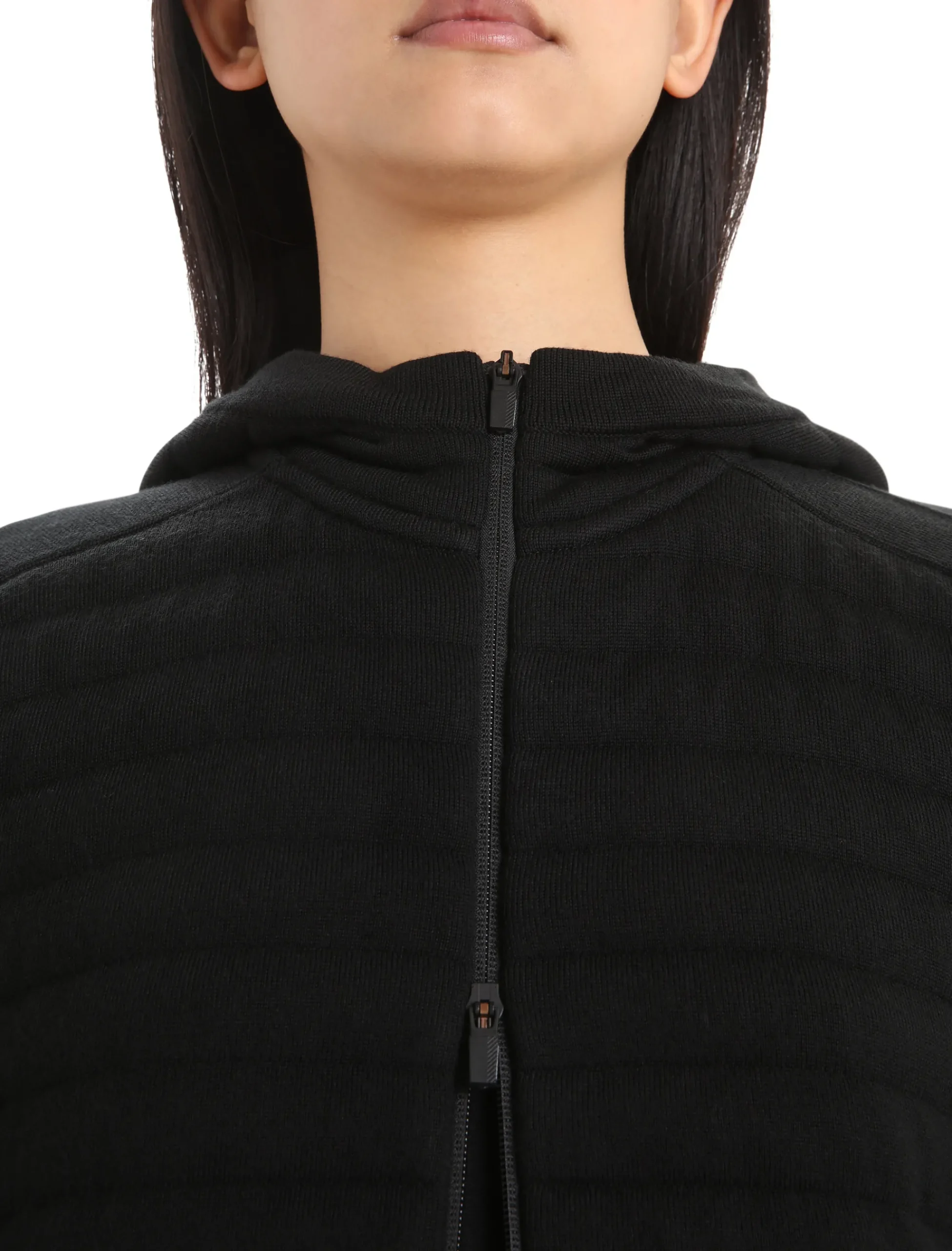 Cheap Icebreaker Isolierter Zoneknit™ Merino Zip-Hoodie Damen Black
